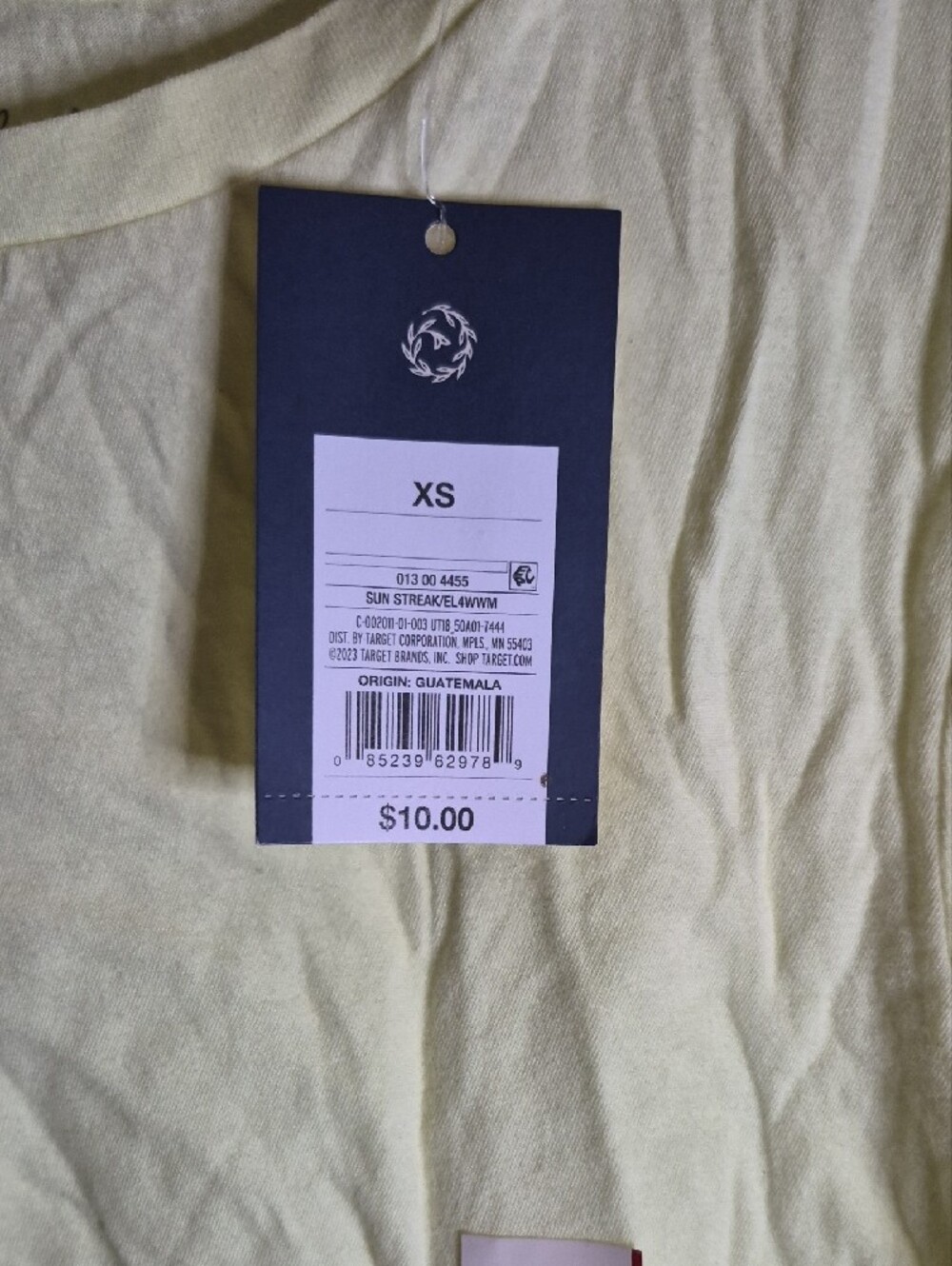 Universal Thread Light Yellow Cropped Crewneck Tee - Picture 3 of 5